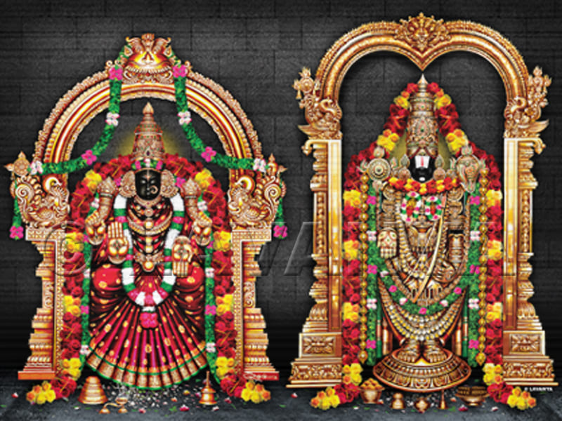Balaji Padmavathi with Rose Garland
