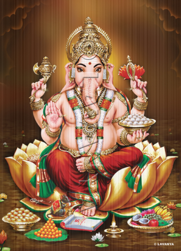 RED VASTRA GANESH SKY BG