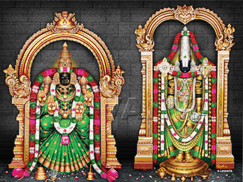 Devasthana Balaji Padmavathi with Green Vastr