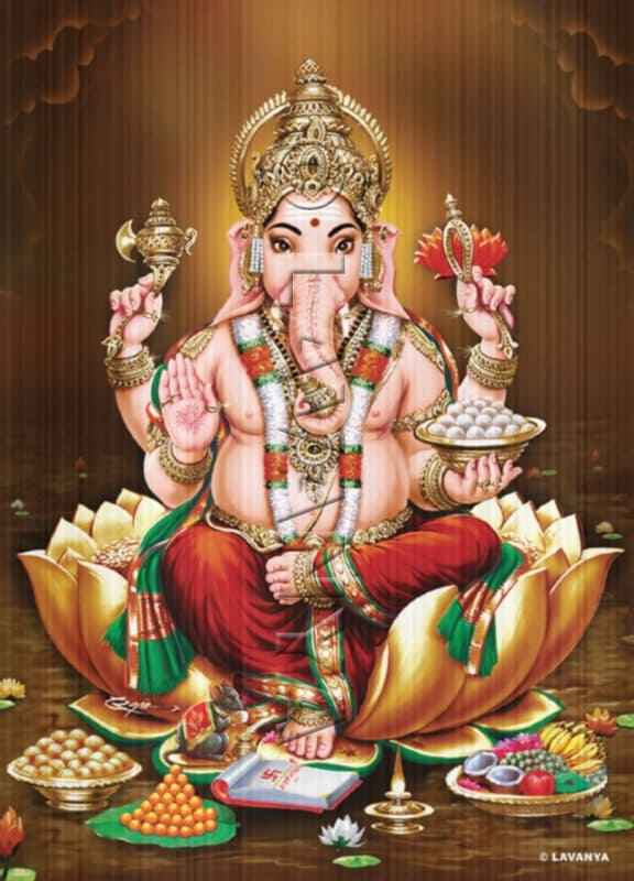 RED VASTRA GANESH SKY BG